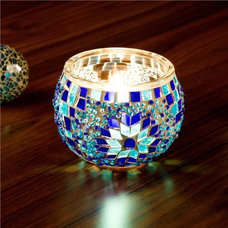 Glass Mosaic Candle Holder