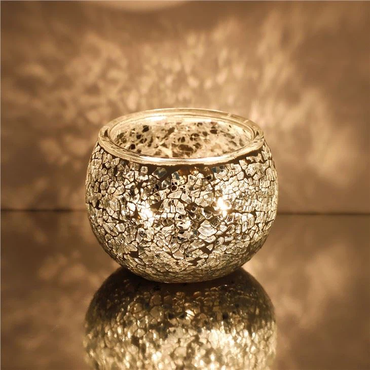 Glass Mosaic Candle Holder