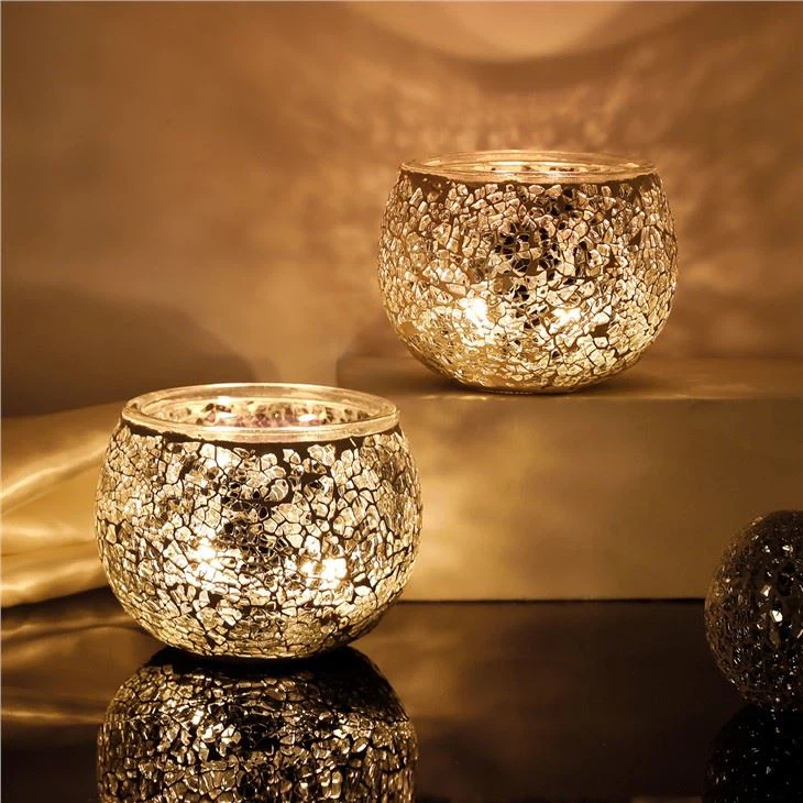 Glass Mosaic Candle Holder